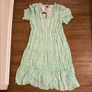 Who What Wear Mint Green Floral Dress NWT